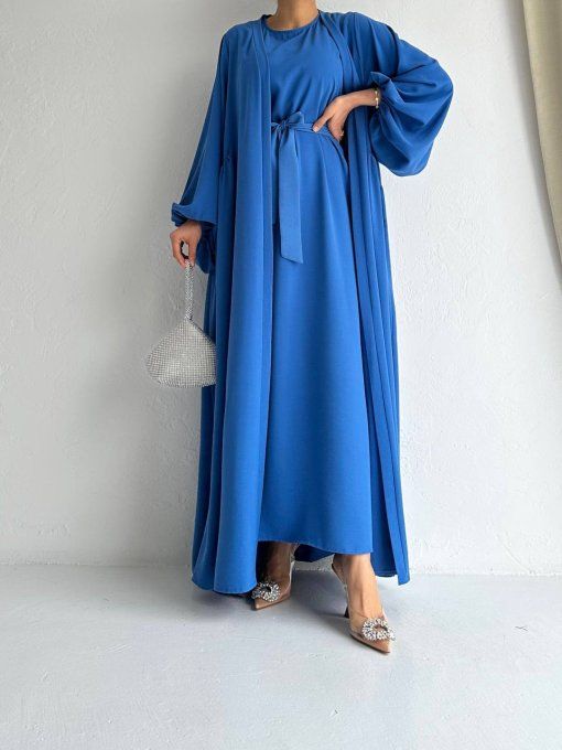 Robe + Abaya bleu