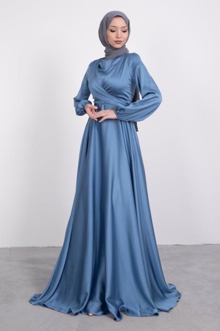 Robe LINA-Bleu