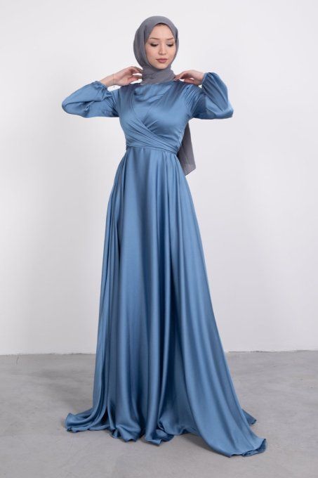 Robe LINA-Bleu