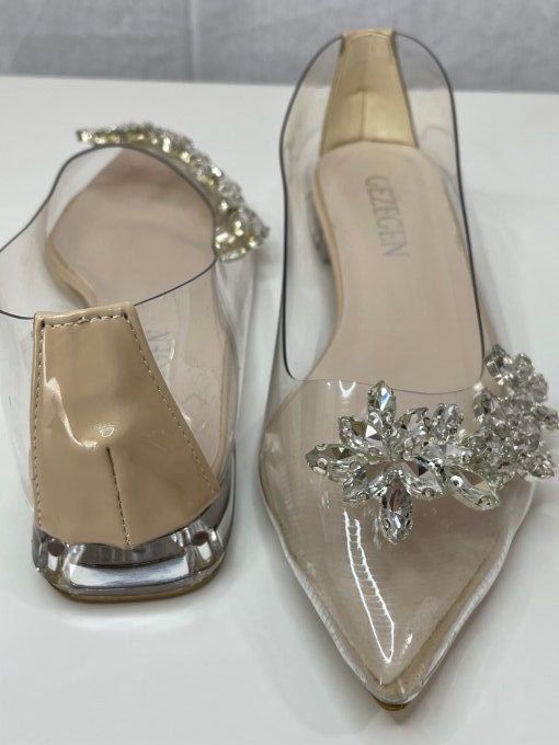 Chaussures plates avec strass